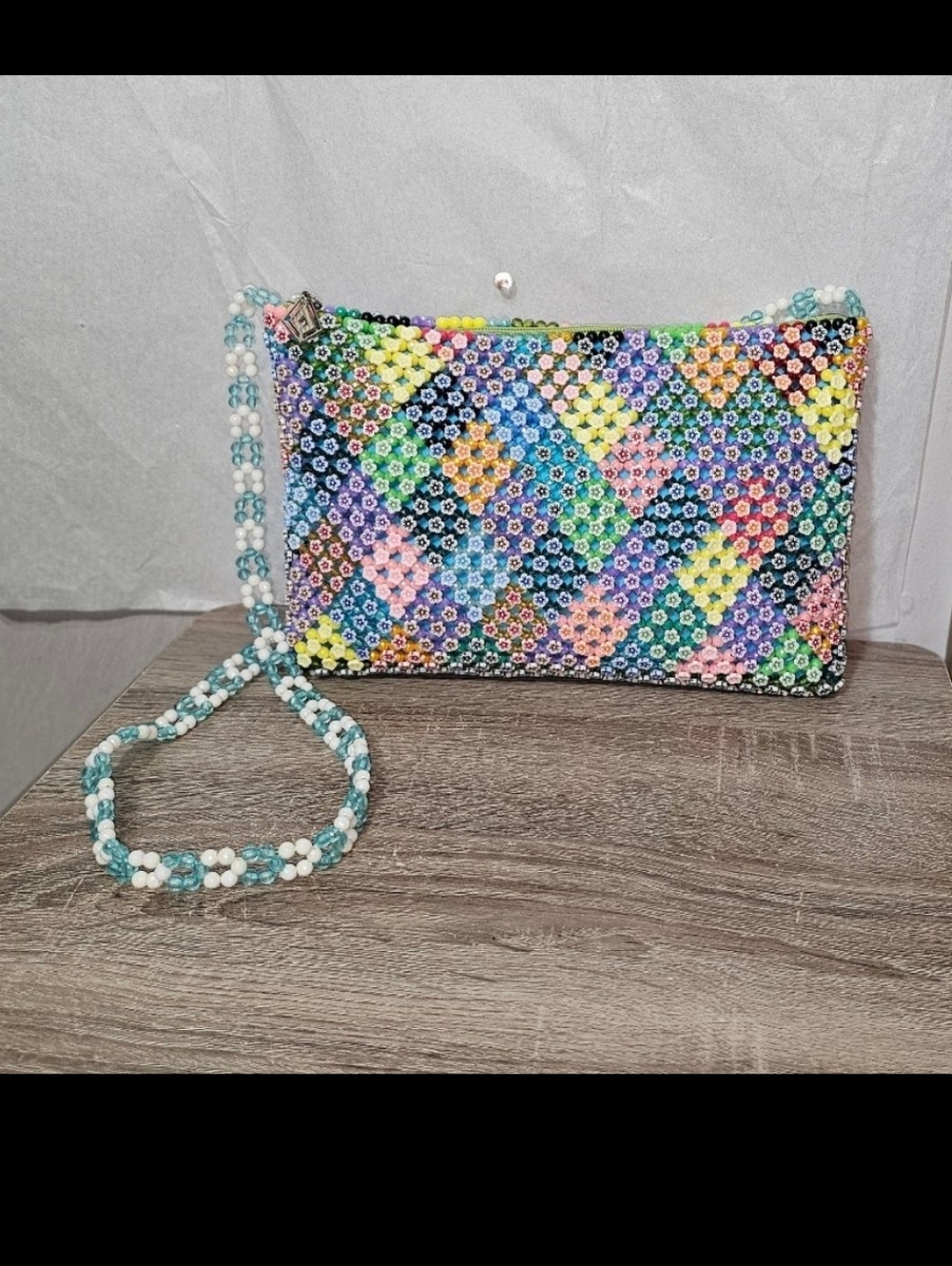 🌼SALE🌼Handmade Multicolor Beaded Crossbody Bag